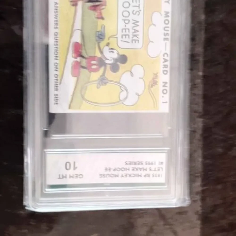 1995 RP 1935 Mickey Mouse Card No. 1 Let's Make Hoop-Ee! Gem MT 10